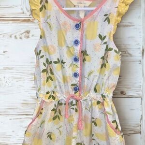 Matilda Jane Let’s Make Lemonade Rompee with Pink Trim